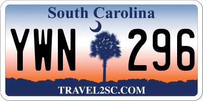 SC license plate YWN296