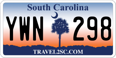 SC license plate YWN298