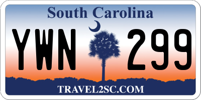 SC license plate YWN299