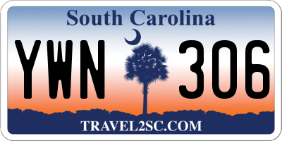 SC license plate YWN306