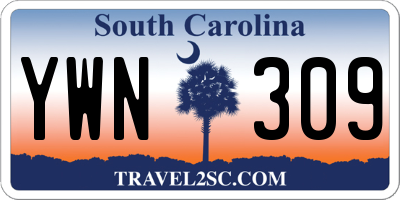 SC license plate YWN309