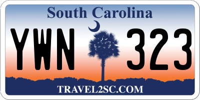 SC license plate YWN323