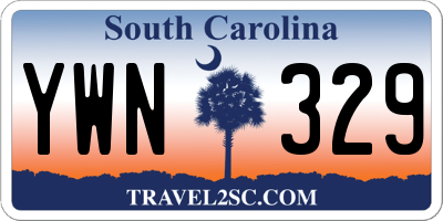 SC license plate YWN329
