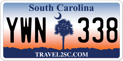 SC license plate YWN338