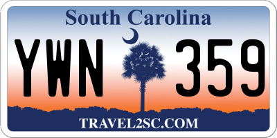 SC license plate YWN359
