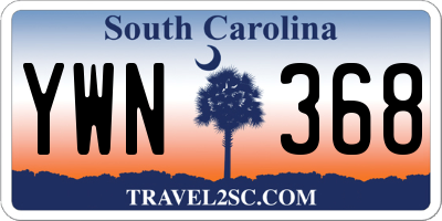 SC license plate YWN368