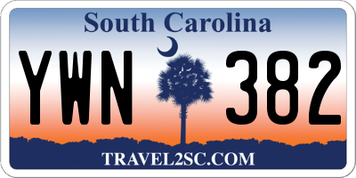 SC license plate YWN382