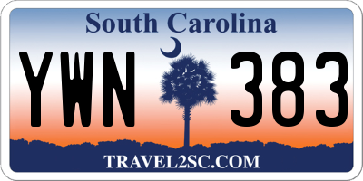 SC license plate YWN383