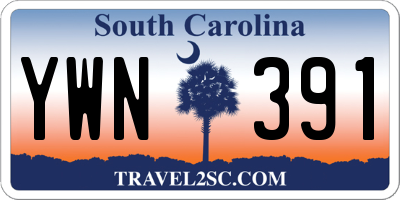 SC license plate YWN391