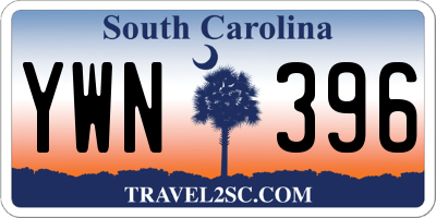 SC license plate YWN396