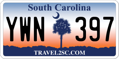 SC license plate YWN397