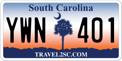 SC license plate YWN401