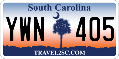 SC license plate YWN405