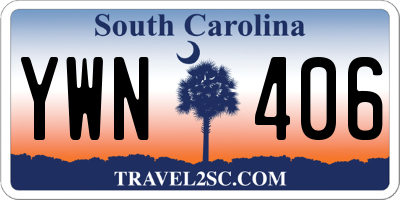 SC license plate YWN406