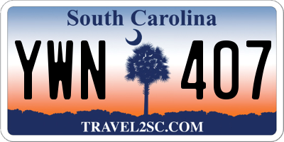 SC license plate YWN407