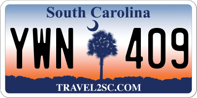 SC license plate YWN409