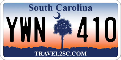 SC license plate YWN410