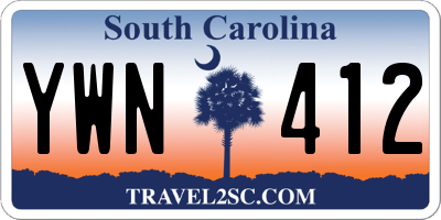 SC license plate YWN412