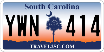 SC license plate YWN414