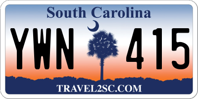 SC license plate YWN415