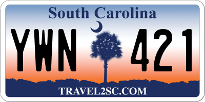 SC license plate YWN421