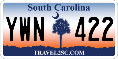SC license plate YWN422