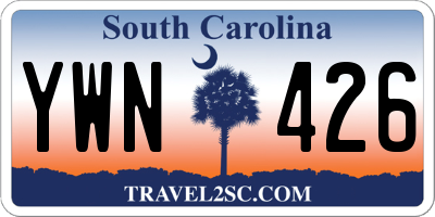 SC license plate YWN426