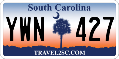 SC license plate YWN427