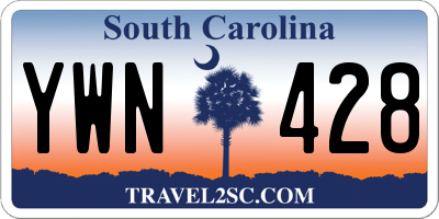 SC license plate YWN428