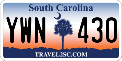 SC license plate YWN430