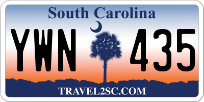 SC license plate YWN435