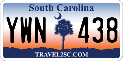 SC license plate YWN438