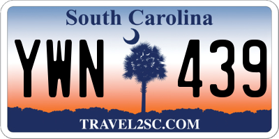 SC license plate YWN439