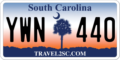 SC license plate YWN440