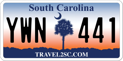 SC license plate YWN441