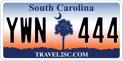 SC license plate YWN444