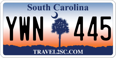 SC license plate YWN445