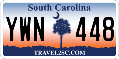 SC license plate YWN448