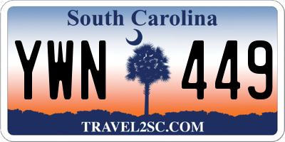 SC license plate YWN449