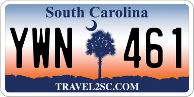 SC license plate YWN461