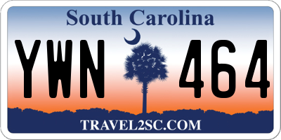 SC license plate YWN464
