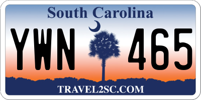 SC license plate YWN465
