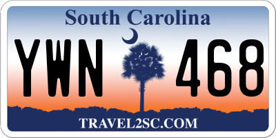 SC license plate YWN468