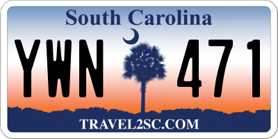 SC license plate YWN471