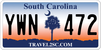 SC license plate YWN472
