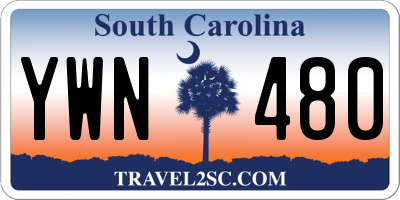 SC license plate YWN480