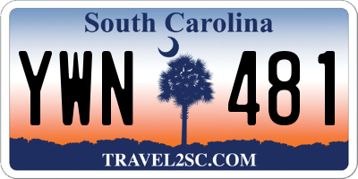SC license plate YWN481