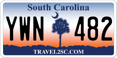 SC license plate YWN482