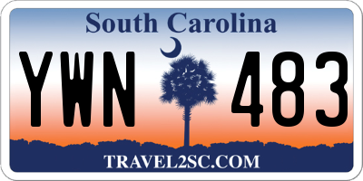 SC license plate YWN483