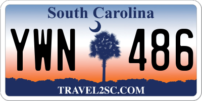 SC license plate YWN486